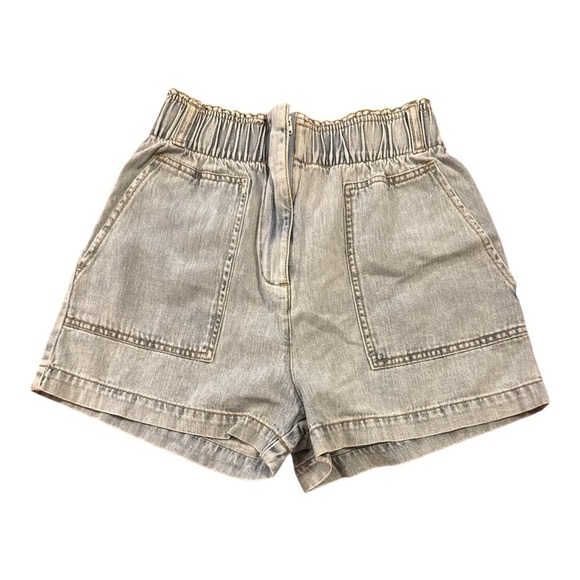 BDG High Waist Gray Denim Shorts - Picture 1 of 3